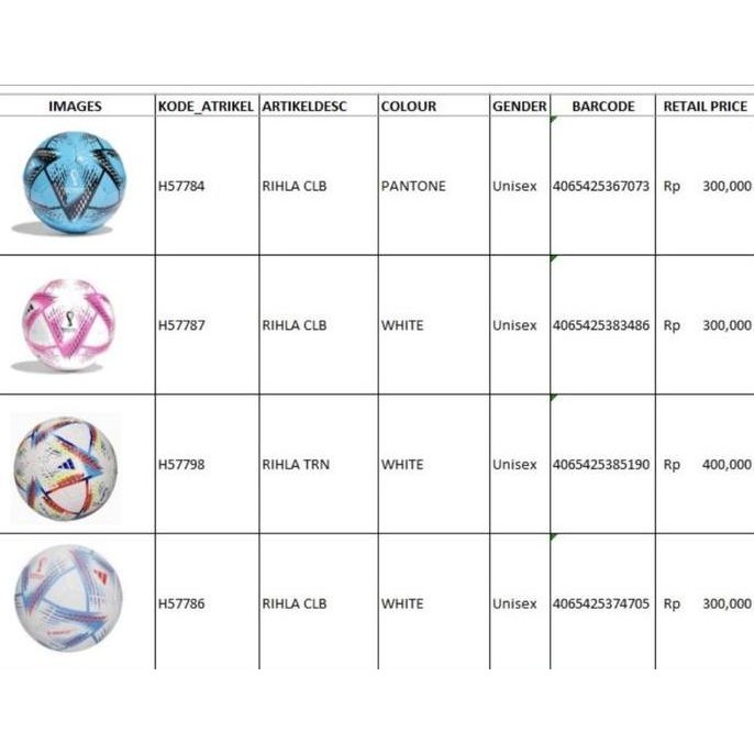 Bola Sepak Size 5 Al Rihla Club Ball Original H57786