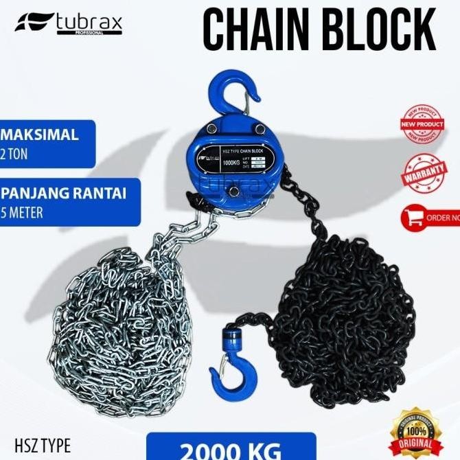 Chain Block 2 Ton X 5Meter  Takel Katrol Listrik