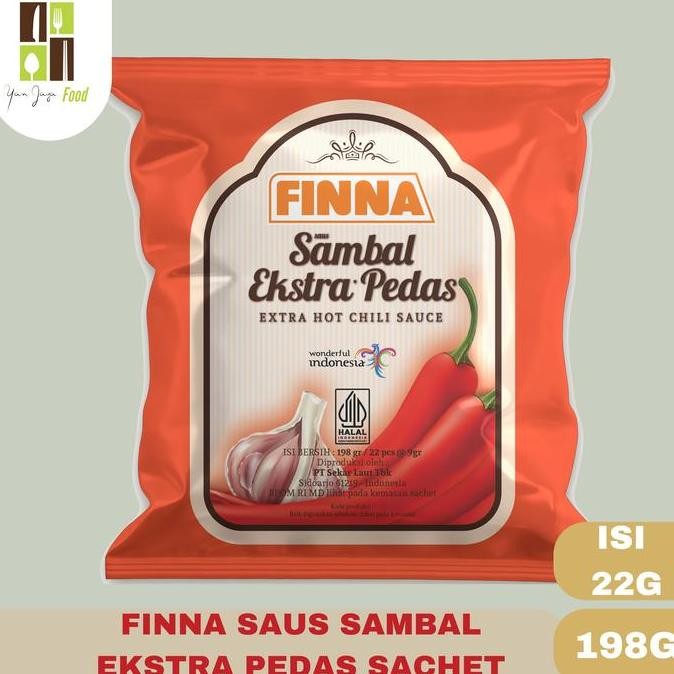

Finna Saus Sambal Extra Pedas Ekstra Hot Chill Sauce Sachet 1 Karton