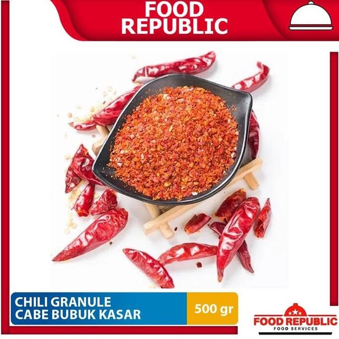

Chili Granule 500 GR Cabe Bubuk Kasar Cabe Granules Halal