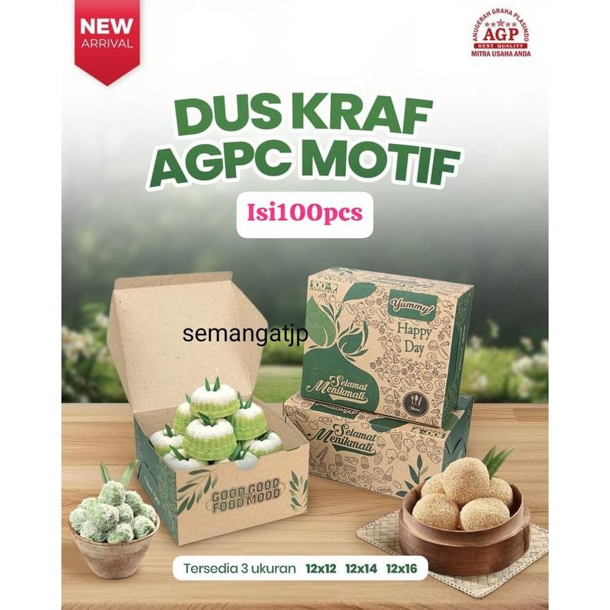

UNGGULAN shopee Box Kardus Snack Kue ISI 100 PCS 12x12 12x14 12x16 Dus Kue Roti