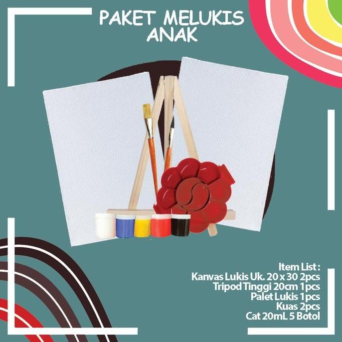 

Paket Melukis Komplit Uk. 20 x 30cm + Tripod Murah Berkualitas Lengkap