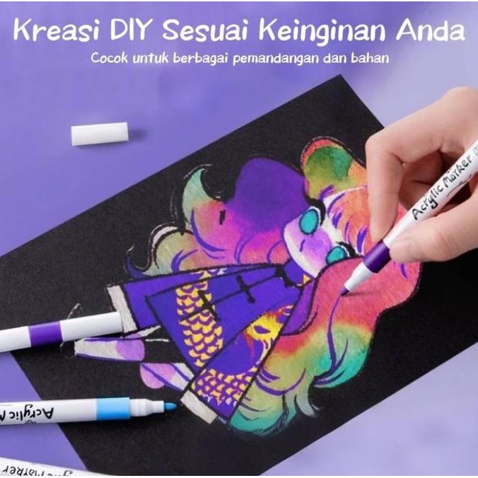 

Spidol Akrilik Marker Set 48/60/80 Warna Cepat Kering Tahan Air Menggambar Kreativitas Seni Edukasi
