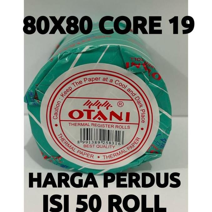 

BEBAS ONGKIR - Kertas Thermal 80x80 CORE 19 Perdus isi 50 roll Merk Otani