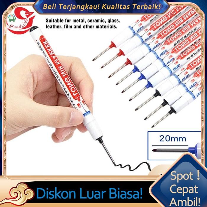 

BEST SELLER Spidol Marker Serbaguna Penanda Besi Kayu Kepala Panjang Long Head