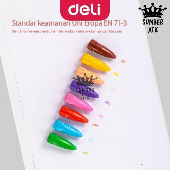 

BEST SELLER Deli Oil Pastel Crayon Plastik / Crayon / Krayon anak bentuk Rocket Space Finder 12 24