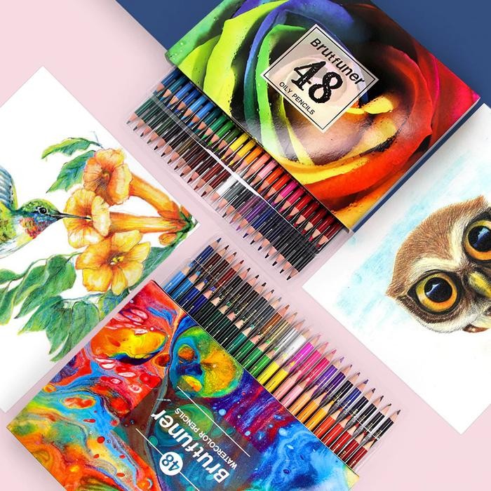 

BEST SELLER Pensil Warna Brutfuner Painting Oil Pencil Artist Color Pencils Set 48