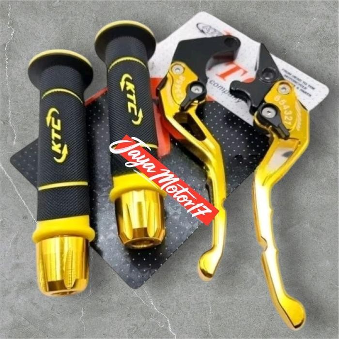 Handgrip Ktc Original Hg55 + Jalu Stang Cnc + Handle Rem Stelan Cnc  Handgrip Motor Nmax Aerox Handg
