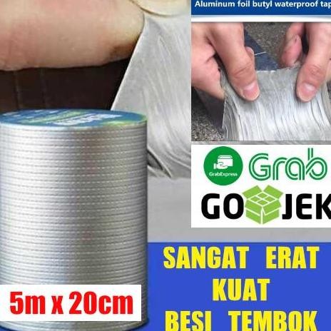 

Lakban ANTI BOCOR Aluminum Foil tape Waterproof atap besi 5m x 20cm HNM
