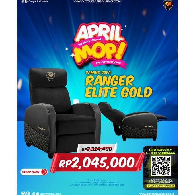 KURSI SOFA GAMING RANGER ELITE - SOFA GAMING COUGAR RANGER ELITE - KURSI GAMING - SOFA GAMING