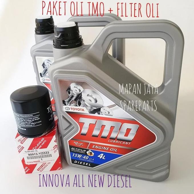 TERLARIS - PAKET OLI TMO DIESEL dan FILTER OLI INNOVA REBORN DIESEL GOJEK GRAB