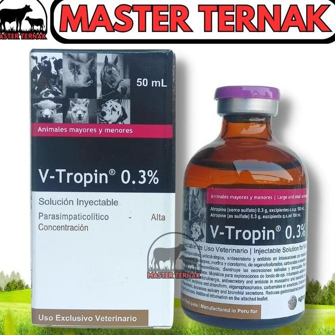 TERLARIS - V TROPIN 0.3% 50 ml-vtropin Hewan Sapi Kucing Kambing  dll