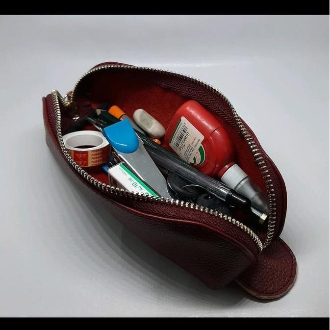 

Dompet Pensil Kulit Sapi Asli Unisex
