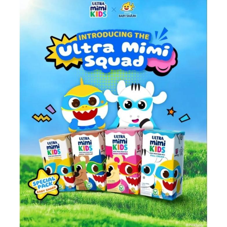 

SUSU ULTRA MIMI KIDS FULL CREAM 125 ML 125ML DUS KARTON / ULTRA MIMI KIDS UHT FULL CREAM COKELAT VANILA STROBERI 125ML (1 DUS ISI 40PCS) Nugi