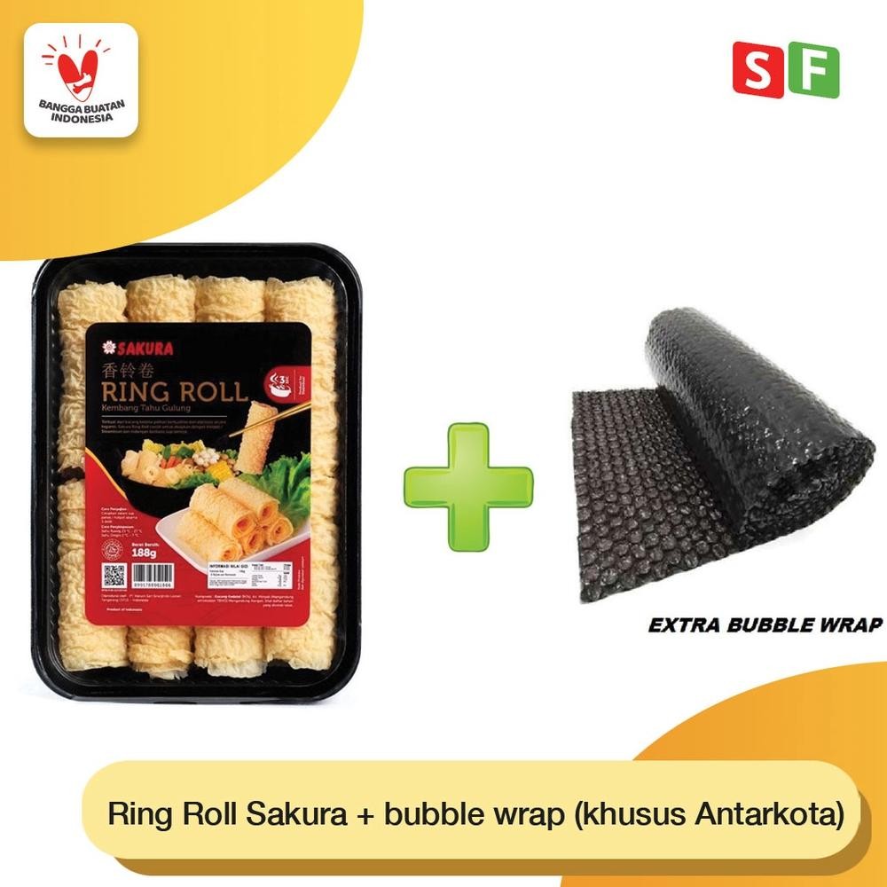 

Ring Roll / Sakura Kulit Kembang Tahu Roll - Fried Bean Curd Roll (Extra Bubble) Nugi
