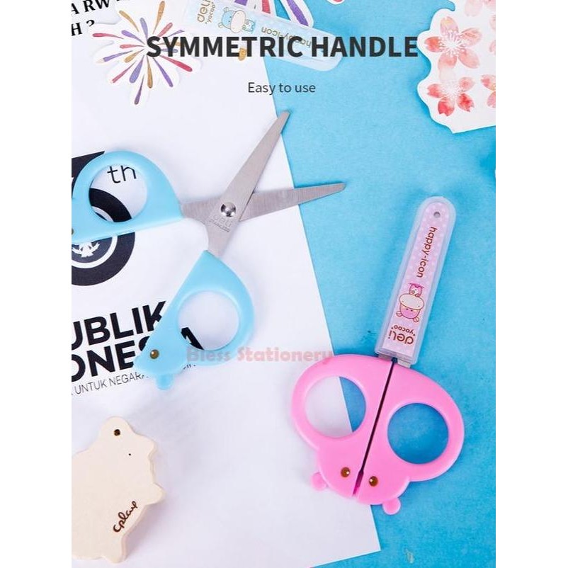 

Deli Gunting Anak-Anak Dengan Penutup 128Mm Fancy Scissors