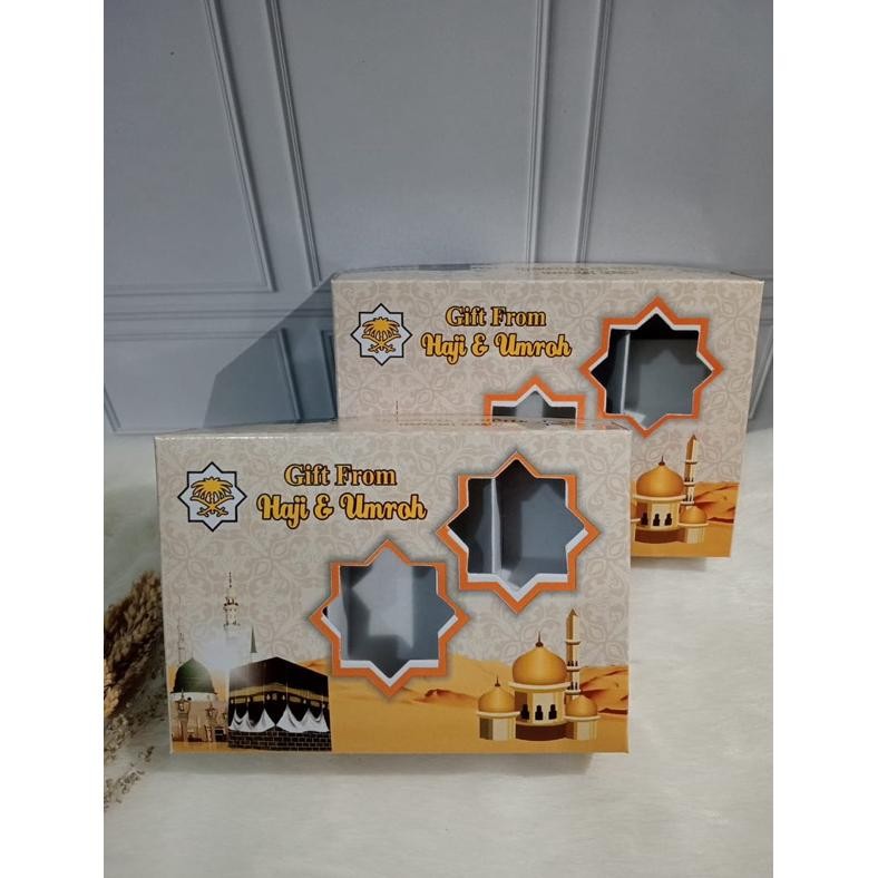 

Dus Kotak Kemasan Oleh-Oleh Haji dan Umroh isi 50pcs Nugi