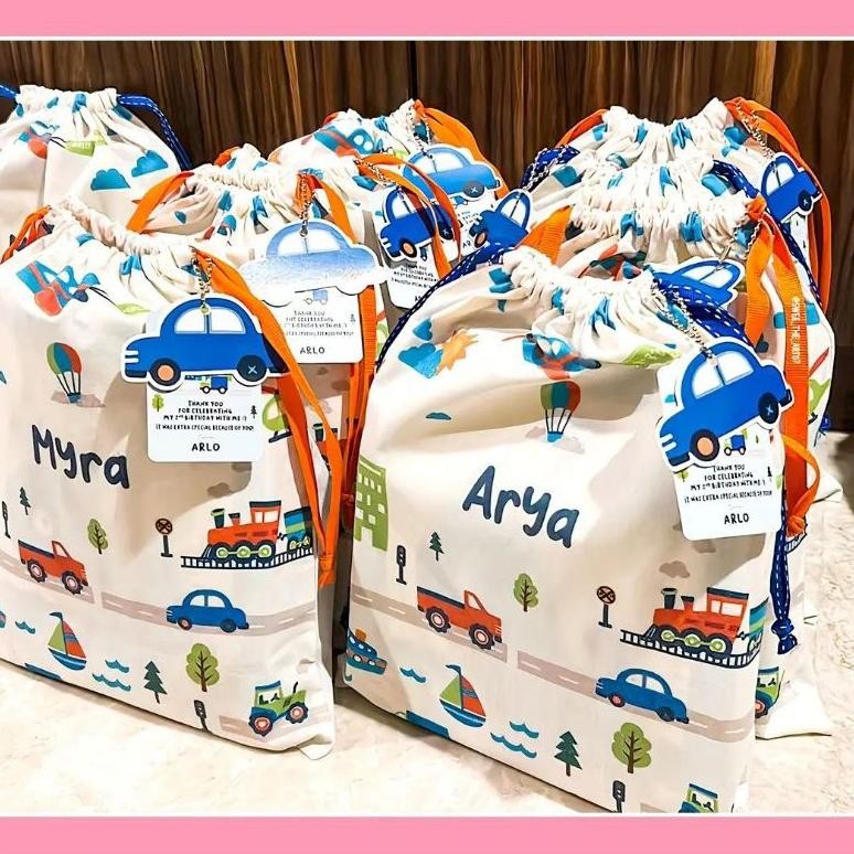 

Full Print 1 Sisi Goodie Bag Pouch Serut Belacu Tas Ulang Tahun Custom Ukuran 25x30 Nugi