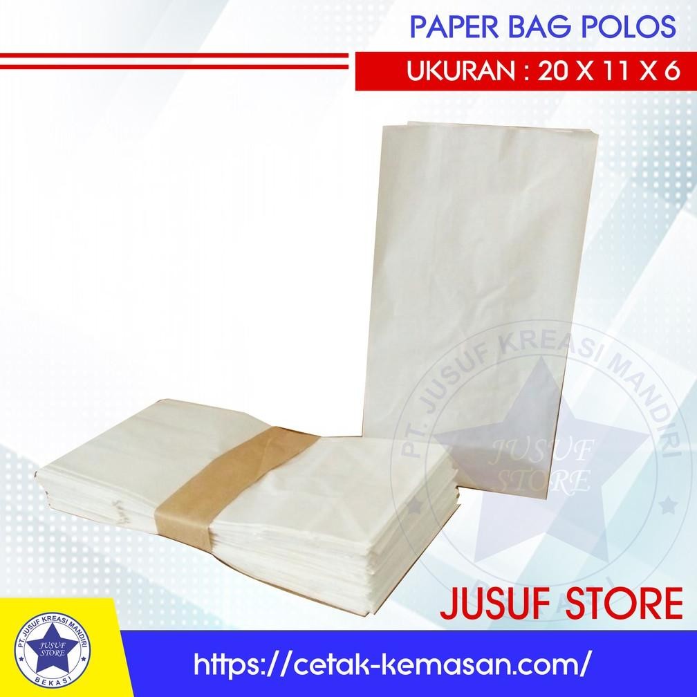 

Paperbag polos foodgrade isi 250pcs/pack Nugi