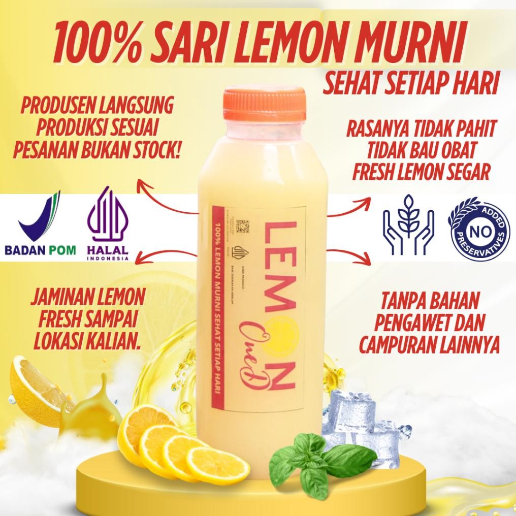

Sari Lemon 500ML Murni Alami 100% Untuk Detoks Dan Diet Alami Nugi