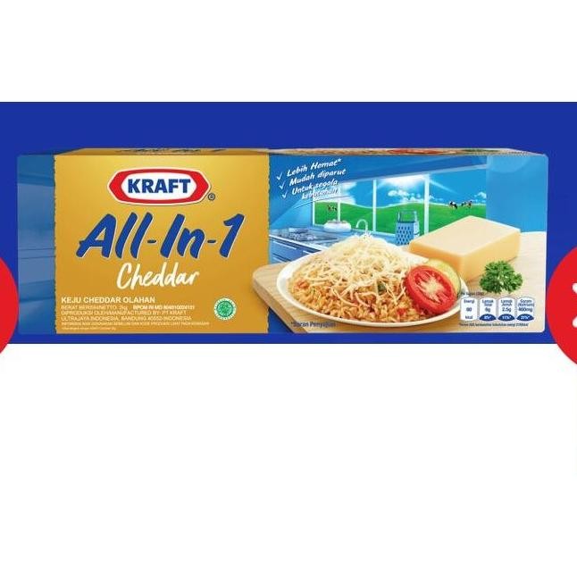 

Keju Kraft Cheddar All-in-1 2kg !! Nugi