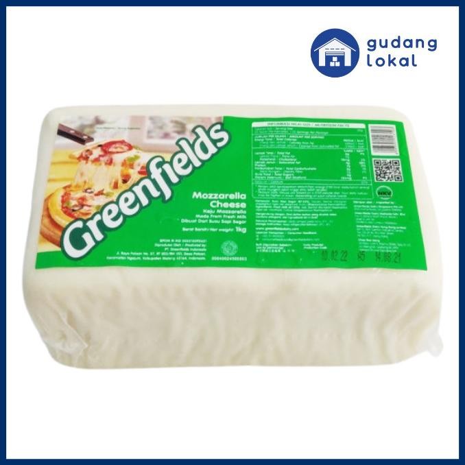 

Keju Mozzarella Mozarella Greenfields 1Kg Nugi