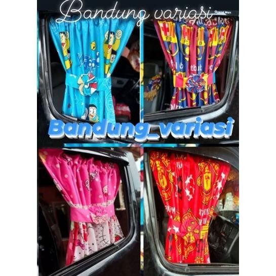 Gorden kupu kupu Kaca Mobil 1 pasang kanan kiri 1 Set Tirai pintu Mobil l300 Truk Hino Fuso pick up 