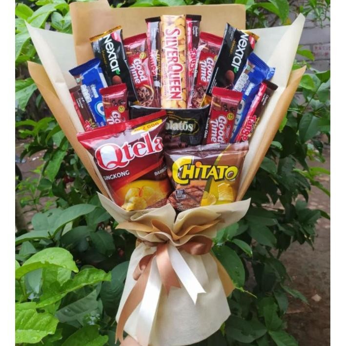 

(B) Buket PREMIUM GOLD CREAM SILVERQUEEN/paket/bingkisan Snack Ulang Tahun/Ultah/ Wisuda/Kado/Hadiah Pacar/sahabat/Sidang skripsi/seminar/santunan anak yatim Nugi
