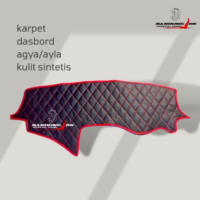 Alas dasbord Mobil Agya Ayla Taplak Dasbord Kulit Sintetis aksesoris mobil Cover dasbord  kulit sint
