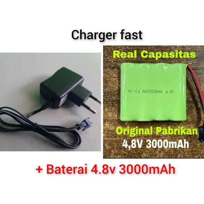 Mobil remot RC Charger Batere Dan Baterai 4,8V Mainan Remote Control -