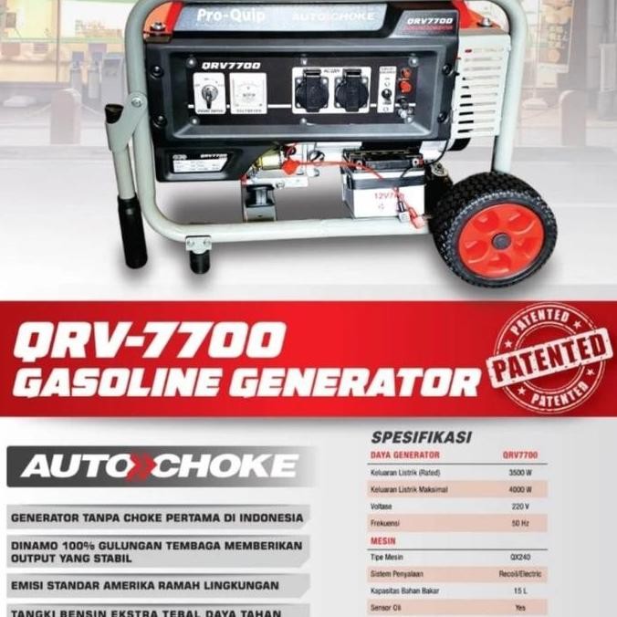 Genset PROQUIP QRV7700 QRV 7700 4000 watt Generator 4000 watt