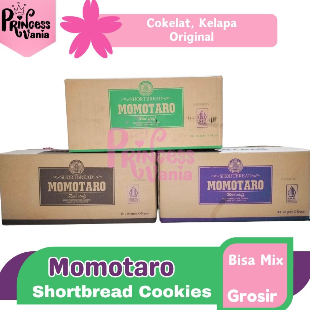

MOMOTARO AOKA GROSIR KUKIS SHORTBREAD 45GR BISA MIX RASA ORIGINAL COKELAT KELAPA Nugi