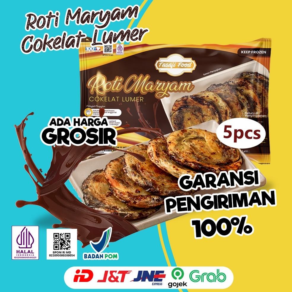

Coklat, Roti Maryam Cokelat Lumer Isi 5 Nugi