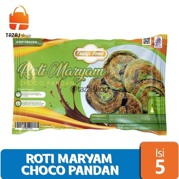 

Tasaji Roti Maryam Choco Pandan Isi 5 Pcs Nugi