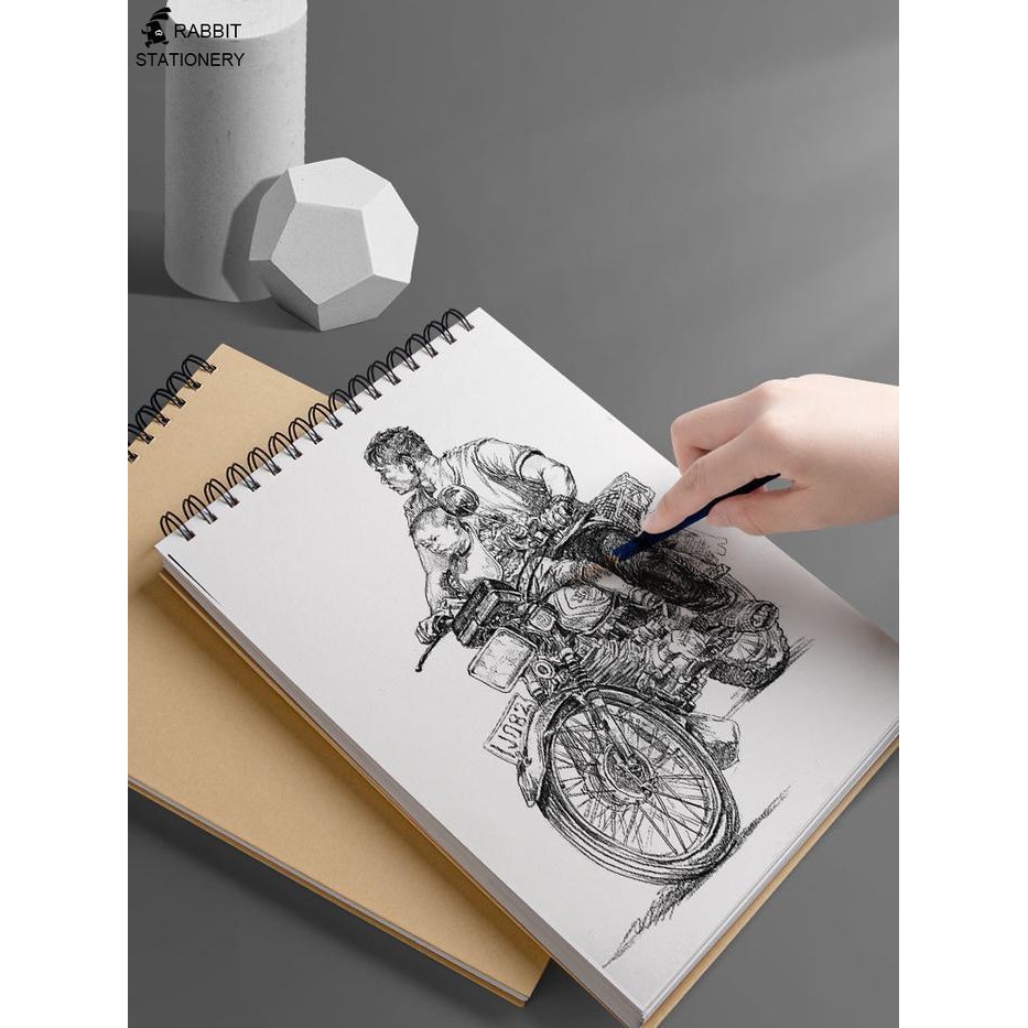 

Kp Buku Gambar Hard Cover/Buku Sketsa Sketch Book/ A4/A5/A6 Vertikal Jilid Spiral, 30 Lembar , Dapat Dibalik 360-Rabbit Stationery Derajat-Suning Mall