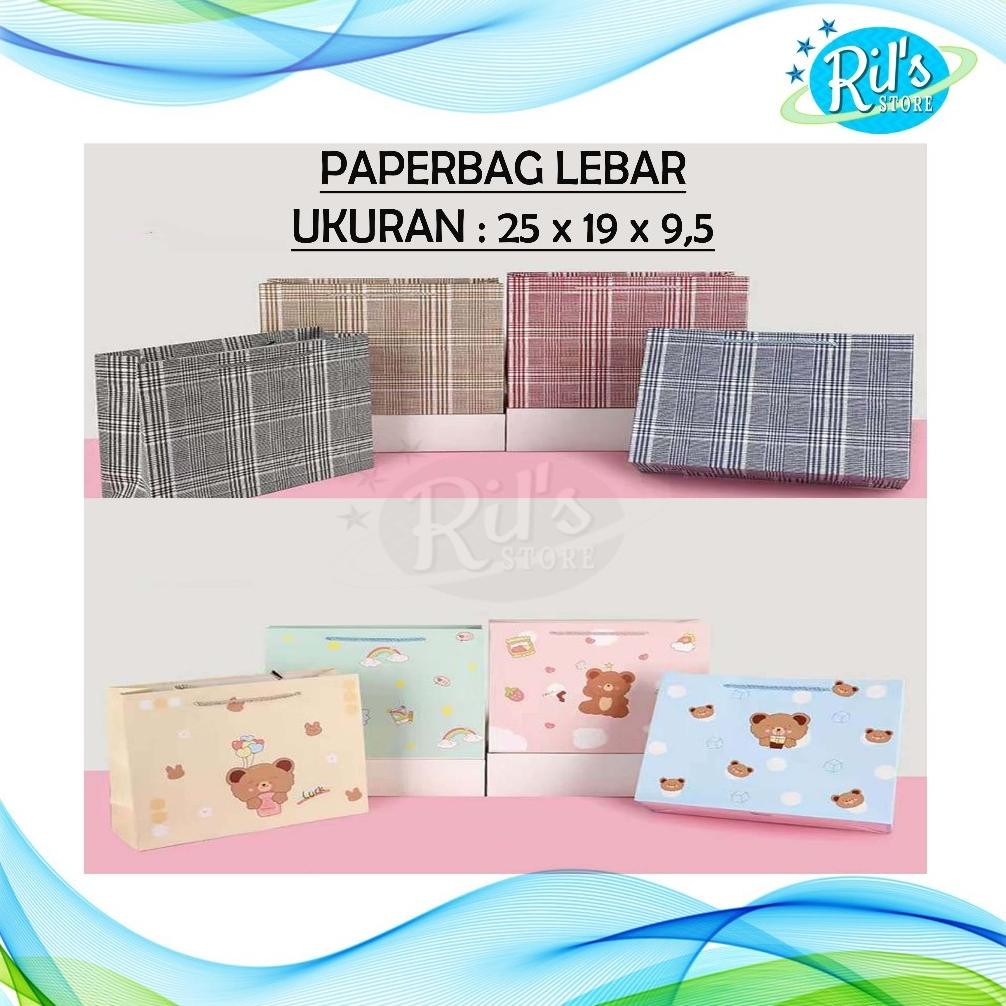 

PAPERBAG GLOSSY PREMIUM KECIL LEBAR - 25x19x9,5 CM - PAPERBAG PARTY - KADO - PB KECIL LEBAR SAMPING 25 x 19 x 9,5 cm Nugi