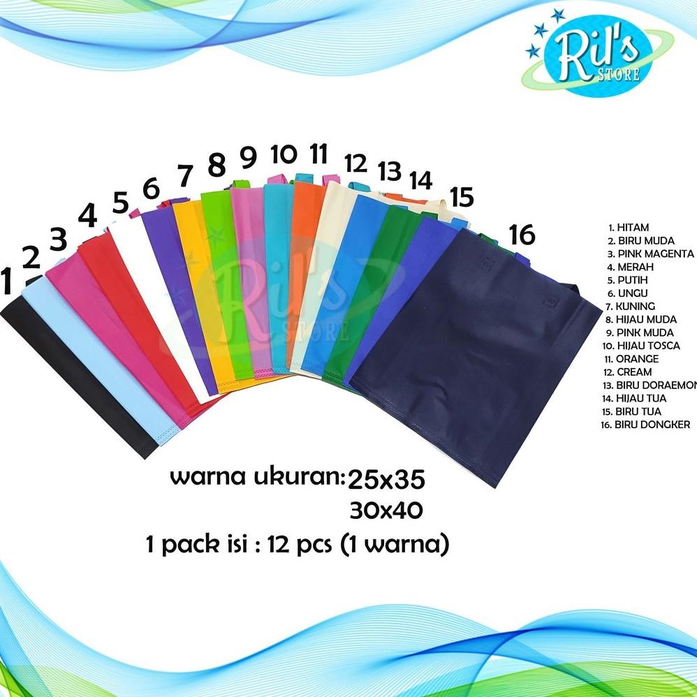 

Tas Spunbond 30 x 40 cm / Goodie Bag / Tas Kain Lipat Samping / Handle Tali - Tas Belanja Nugi