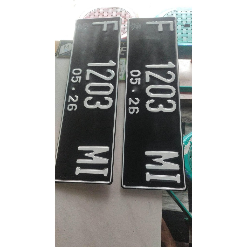 Plat nomor mobil, plat nomor custom, plat nomor variasi, plat nomor timbul, plat timbul, bahan plat 