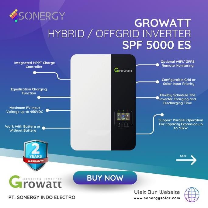 TERMURAH - Hybrid / Offgrid Inverter Growatt SPF 5000 ES