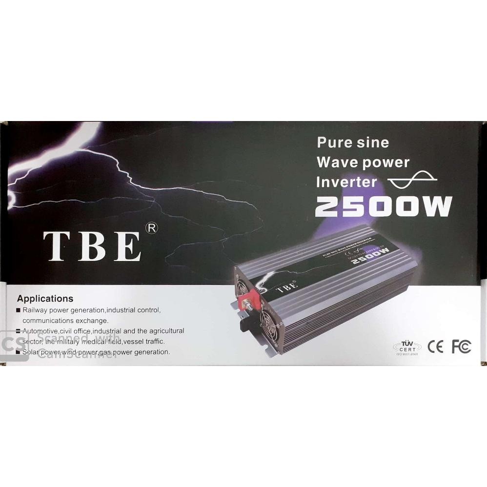12V TBE Power Inverter Pure Sine Wave 2500w 2500 W 2500watt PSW 12volt 12 v