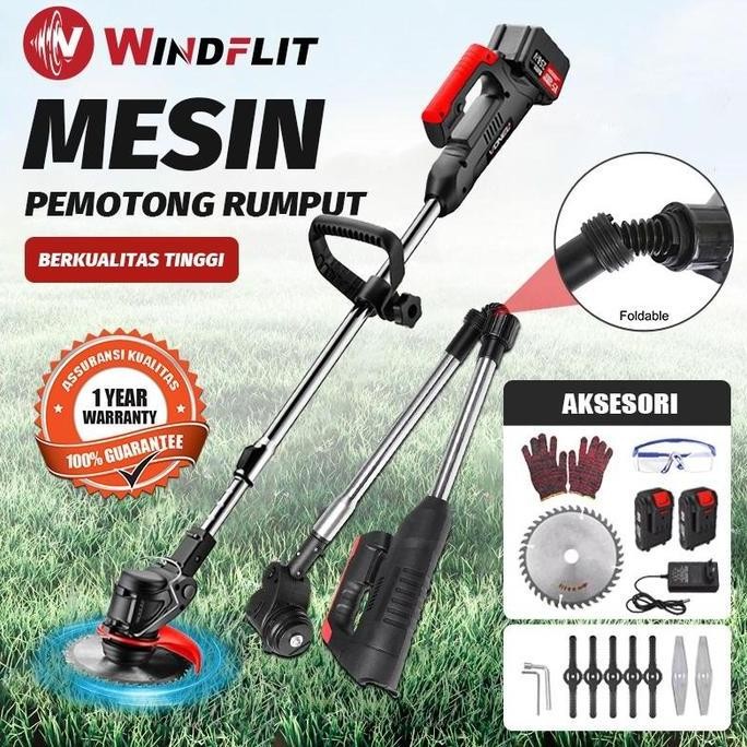 Ironhoof Mesin Pemotong Rumput Elektrik Mesin Potong Rumput Baterai