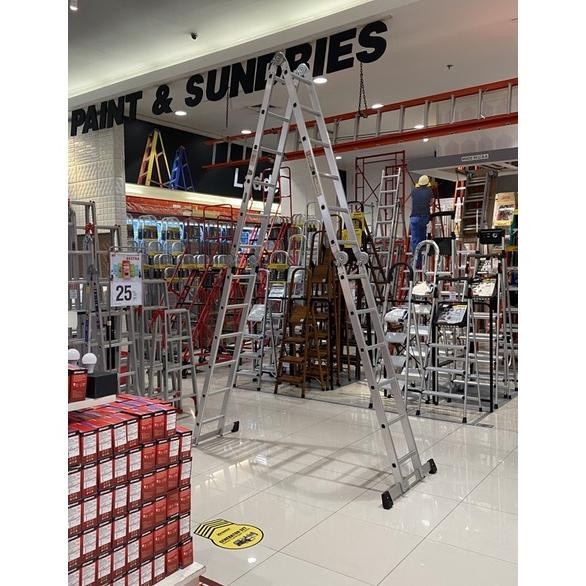 Terlaris Krisbow Fixsteps Tangga Lipat Aluminium 6.5 Mtr Multipurpose Ladder / Tangga Lipat Alumuniu