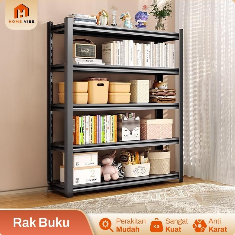Terlaris 100% Besi Rak Buku Susun Besi Rak Buku Perpustakaan Rak Buku Ruang Belajar Besi Lemari Buku