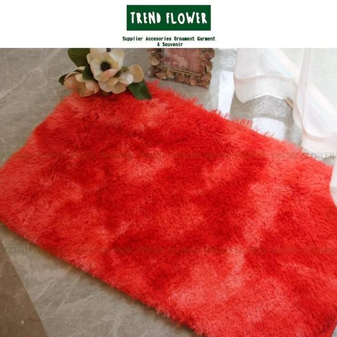 [GROSIR] KESET KARPET RASFUR bulu halus anti slip murah tebal 30 x 50 cm alas kamar tidur ambal bulu