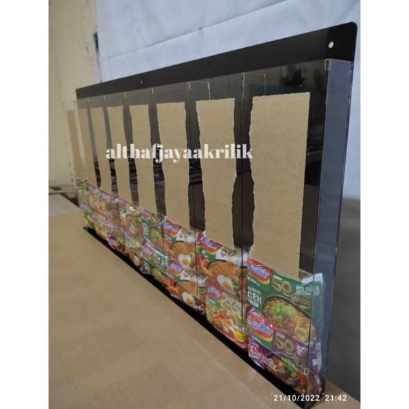 Terlaris Akrilik Rak Mie Instan/ Akrilik Warmindo 8,Selot