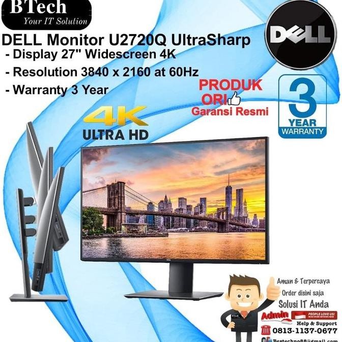 TERMURAH - DELL Monitor U2720Q 4K UltraSharp