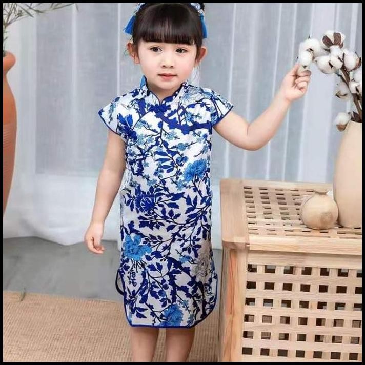 CHEONGSAM DRESS PESTA ANAK BAJU BATIK PESTA ANAK MURAH CHONGSAM MERAH