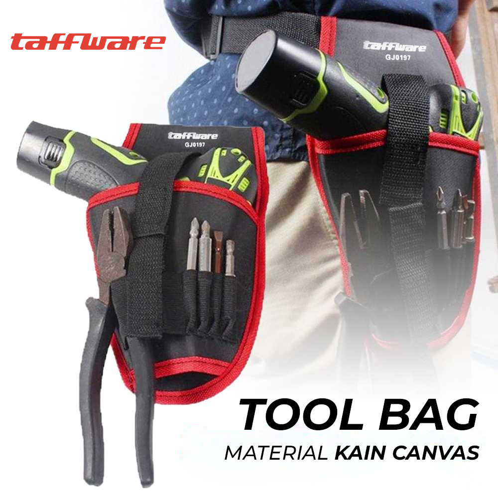 Taffware Tas Pinggang Perkakas Mesin Bor Tool Bag Fanny Pack - GJ0197 Original 99 Engine