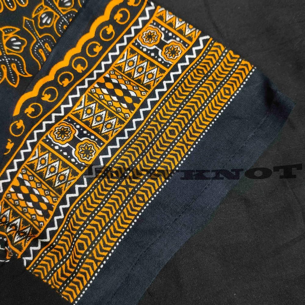 Terbaru - Baju Uje Motif Batik Thailand Dasar Hitam - Baju Dashiki Hitam - Baju Bali - Baju Santai P