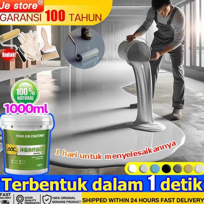 Garansi 100 tahuncat lantai epoxy lantai semen cat lantai semen epoxy floor coating cat kolam cat ke
